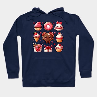 Valentine's Cartoon Delights Hoodie